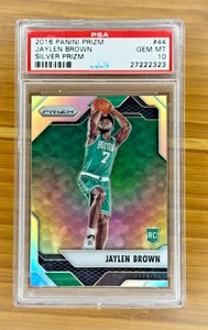 2016 PANINI PRIZM SILVER PRIZM #44 JAYLEN BROWN ROOKIE RC PSA 10 - Picture 1 of 2