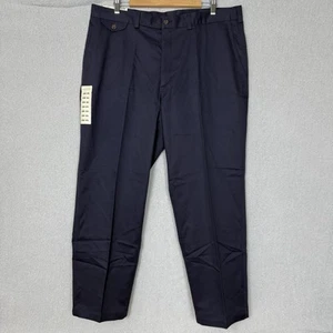 Savane Original Khaki Classics Pants Men's 40X30 Navy Elastic Waist Preppy NWT - Picture 1 of 12