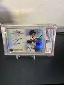2014 Freddie Freeman Topps Tribute Autograph /50 Psa Gem 10 On Card Auto - Picture 1 of 3