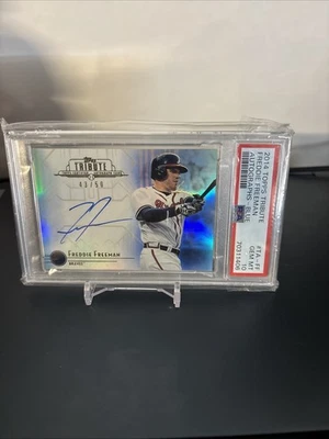 2014 Freddie Freeman Topps Tribute Autograph /50 Psa Gem 10 On Card Auto - Image 1 of 3
