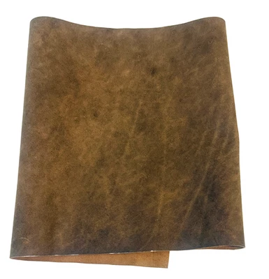 Real Leather Vintage Brown Cowhide Super soft 1-1.5mm Thick Crazy Horse Type - Image 1 of 3