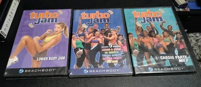 Lot 3 Beachbody Turbo Jam Workout Exercise DVDs Chalene Johnson. Brand New.  Foto 1 de 4