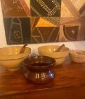 Antique Primitive Brown Glaze Stoneware Tobacco Spittoon/Cuspidor