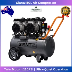 Giantz 50L Air Compressor | Twin Motor | 116PSI | Oil-Free | Quiet | 240V - Picture 1 of 8