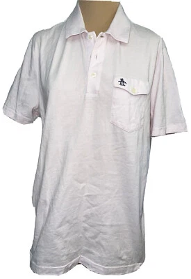 Polo Penguin by Munsingwear Para Hombres M Rosa Calce Clásico Manga Corta Botón Foto 1 de 4