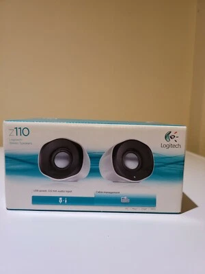 Brand New Logitech Z110 2 piece 3.5mm Multimedia Stereo Speaker USB   - Image 1 of 2