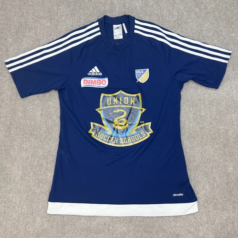 Adidas Philadelphia Union Jersey Mens Small Navy Blue Climalite Soccer Schools Cover