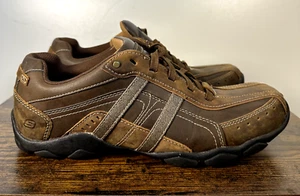 Skechers Mens Memory Foam Murilo LaceUp Shoes US Sz 8.5 Brown 64276 - Imagen 1 de 9