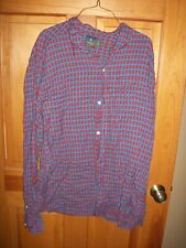 Boy's Hawkings McGill Red & Blue Plaid Button Up Dress Shirt Size XL 16 EUC