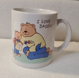 Vintage 1985 Hallmark Mug ~I LOVE DADDY~ DADDY LOVES ME~ Ceramic Mug Cup RARE 