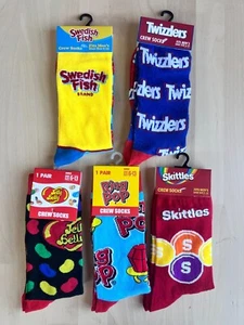 Sugar Tooth Süßigkeiten Liebhaber Herren Socken Set Schwedisch Fisch Twizzlers Kegeln Ring Pop - Bild 1 von 2