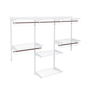 Wall Mounted Closet Organizer Custom Metal Closet Kit Adjustable System Bedroom - Picture 1 of 4