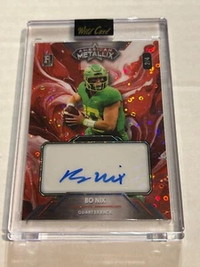 2023 WILD CARD METALLIX BO NIX 2/4 ORANGE DISCO ROOKIE AUTO OREGON BRONCOS SSP - Picture 1 of 2