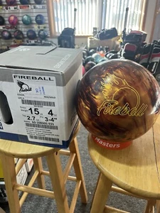 Ebonite Fireball Purple/Gold Bowling Ball HK,22 - Picture 1 of 1