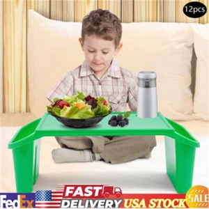 12Pcs Children Kids Lap Desk w/ Side Pockets Multipurpose Activity Dining Table - Foto 1 di 13