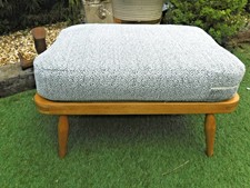 ERCOL BLONDE 341 FOOTSTOOL- NEW WEBBING & COVERS- ASSIST COURIER