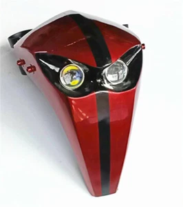 Universal 12VLED Headlight Fairing 12V Skeleton Skull Headlamp Motorcycle Custom - Picture 1 of 7