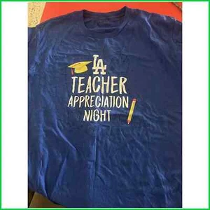 SALE 30% -Los Angeles Dodgers Teacher Appreciation Night T-Shirt Reprint For Fan - Picture 1 of 5