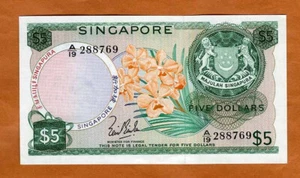 Singapore, 5 dollars, ND (1967), P-5a, UNC First Issue - Picture 1 of 2