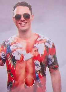 Hawaii Karibik Urlaub Tourist Kostümshirt Gr. L Fasching Karneval Verkleidet - Bild 1 von 1