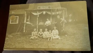 Olean N.Y.  summer camp 4th July 1905 photo  rppc.. named Olean - Picture 1 of 6