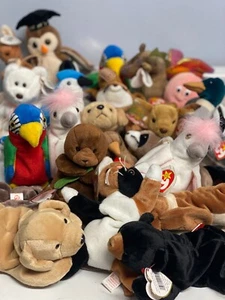 MWMT Lote de 21 Beanie Babies TY retirados 1993-1998 SCORCH KUKU HALO SLY INKY - Imagen 1 de 4