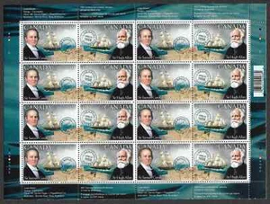 Canada - Scott 2041-2042 - Full Pane of 16 Stamps - Pioneers Transatlantic Mail - Picture 1 of 1
