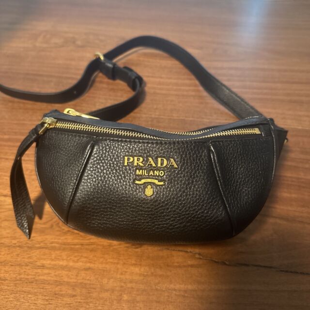 PRADA-Logo-Nylon-Leather-Waist-Bag-Fanny-Pack-Black-V132 – dct-ep_vintage  luxury Store