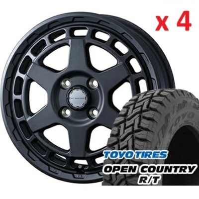 Toyo Tire 145/80R12 Matte Black 4 Rims Acty Carry Hijet Atrai Sambar Minicab KEI - Image 1 of 4