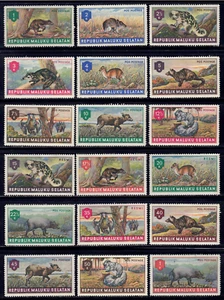 Maluku Selatan SC# Anim.-Moluccas were Privately Issued-Not Postage-18 Diff.-M-H - Bild 1 von 2