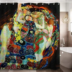 72"L×72"H Shower Curtain Set with Hooks Virgins by Gustav Klimt for Bathroom - Picture 1 of 7