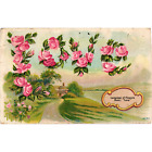 Language Of Flowers Love Roses Postcard Posted 1910 Winamac Indiana