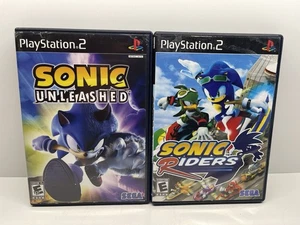 (2) Sonic Riders & Sonic Unleashed PS2 PlayStation 2 (UNGETESTET) - Bild 1 von 3