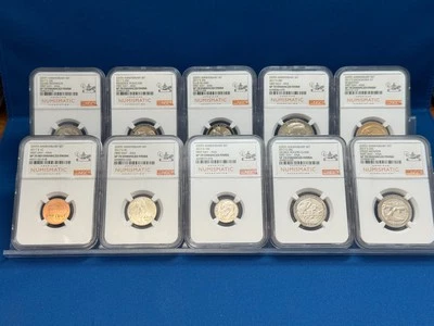 2017-S 225th Anniv. 10-Coin Set NGC SP70 FDI ANA – Enhanced Finish Rarity - Image 1 of 4