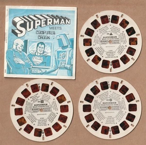 Set of three vintage View-Master reels Superman meets Computer Crook 1976 - Picture 1 of 1
