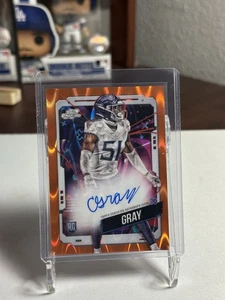 2024 Topps Cosmic Chrome Cedric Gray Orange Wave Auto /25 #CCA-CG - Picture 1 of 3