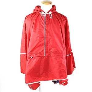 DSQUARED2 Mens Nylon Jacket Back Logo Maple Leaf Kangaroo Pocket Windbreaker Red - Picture 1 of 11