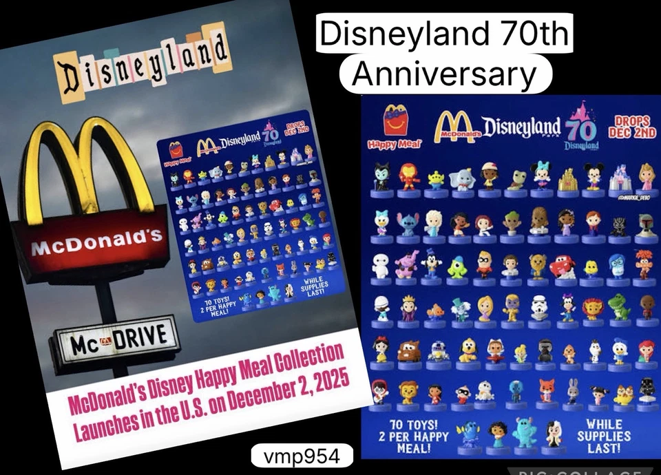 🌟McDonald’s Disney 70 Aniversario Coleccionables - Juego Completo de 70 🌟 Foto 1 de 1