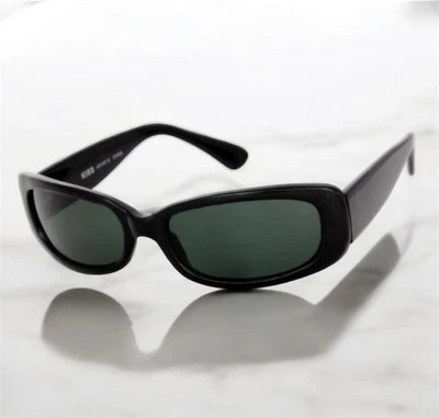 Authentic KISS New Vintage women's 90s slim black oval sunglasses - Image 1 of 4