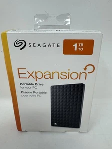 Seagate Expansion 1TB External Portable USB Hard Disk HDD Drive - Black - Afbeelding 1 van 6