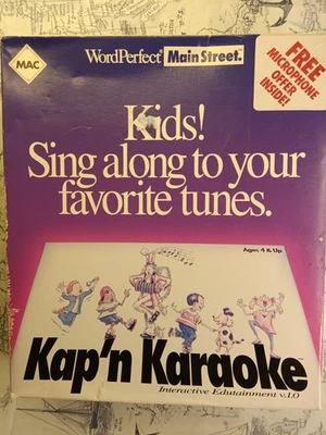 WordPerfect Kap'n Karaoke v1.0 Macintosh 3.5" Floppy Software Big Box 1994 - Image 1 of 4