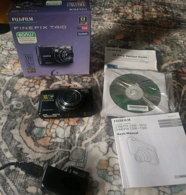 Fujifilm FinePix T350 Black 14.0MP Digital Camera TESTED W/Extras - Image 1 of 4