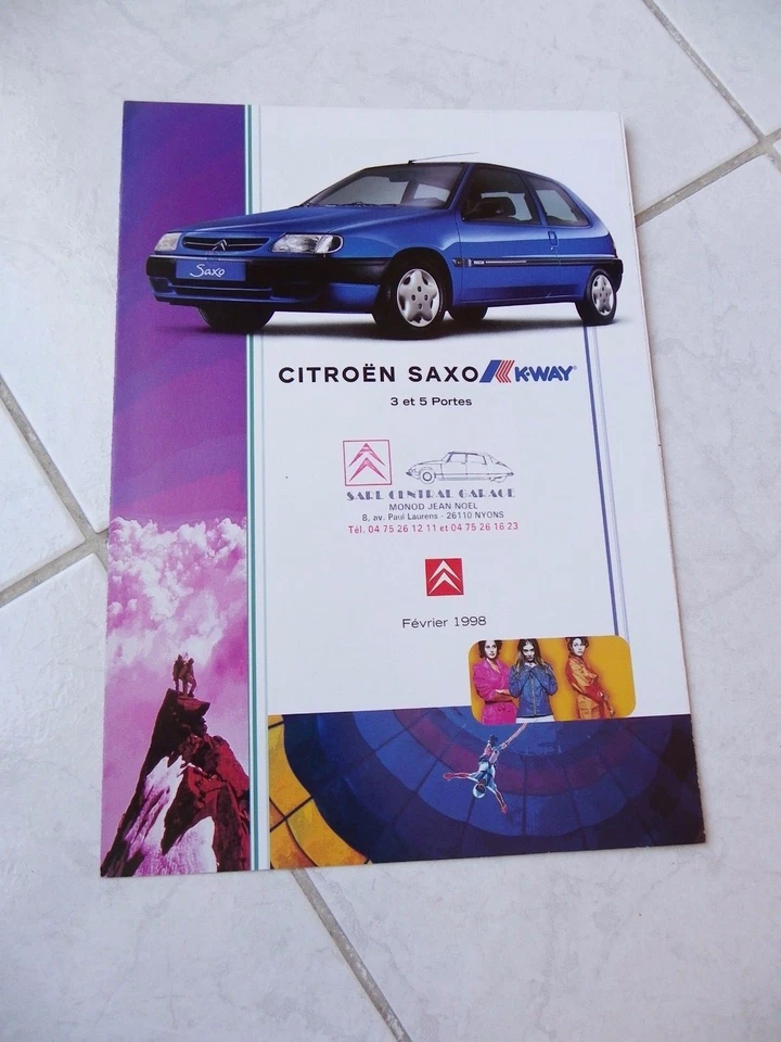Citroen Saxo K-Way 1998 3 and 5 doors sales brochure prospect catalog - Image 1 of 1