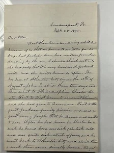 1875 Coudersport, Pennsylvania Handwritten Letter Beautiful Handwriting Ephemera - Picture 1 of 4