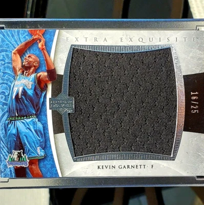 💥/25!💥 Kevin Garnett - 2005 UD Exquisite - Extra Exquisite Game-Used Patch /25 - Image 1 of 4