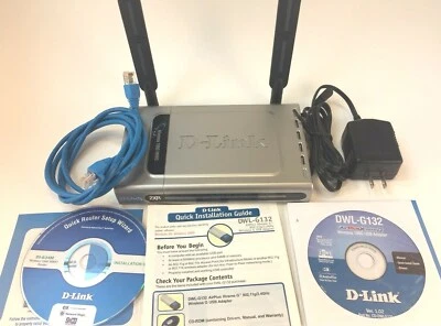 D-Link DI-634M 108G MIMO 2XR Wireless Router AC Adapter CD 4 LAN Ports Bundle - Image 1 of 4