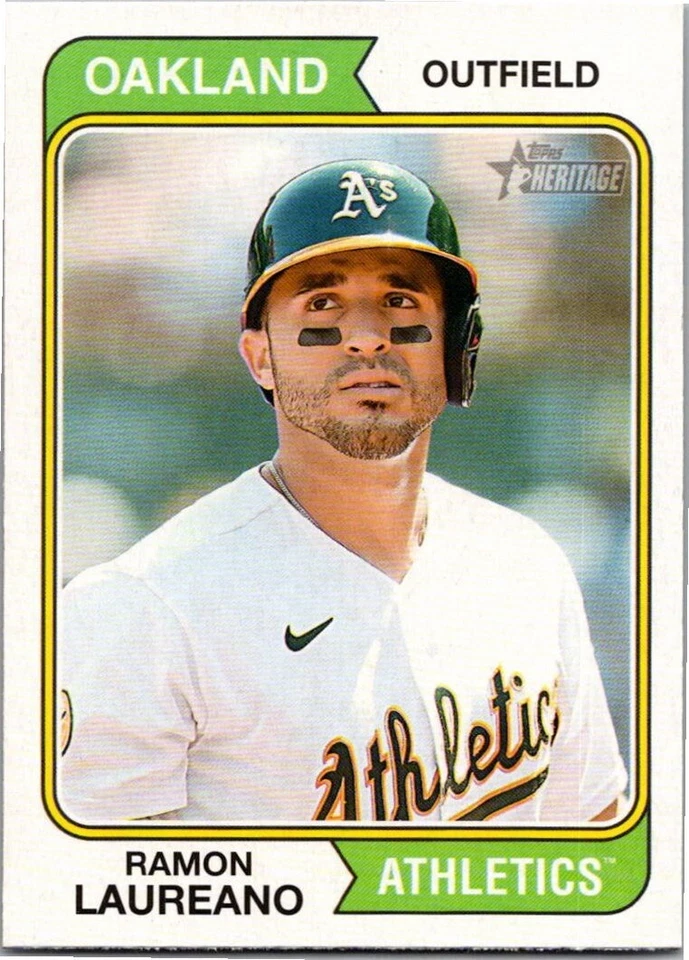 2023 TOPPS HERITAGE #195 RAMON LAUREANO ATHLETICS - Image 1 of 2