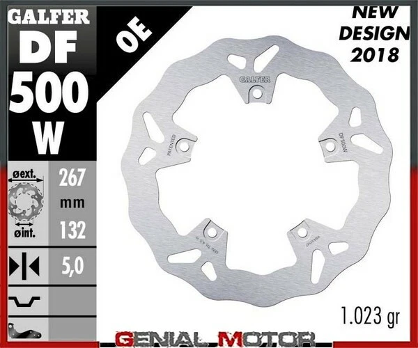 Disco de freno trasero Galfer WAVE FIJO 267x5mm YAMAHA FZ 8 2010 Foto 1 de 1