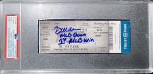 BOBBY MILLER MLB DEBUT & 1ST WIN 5/23/23 Ticket Stub PSA GEM MT 10 AUTO 80057007 - Picture 1 of 5