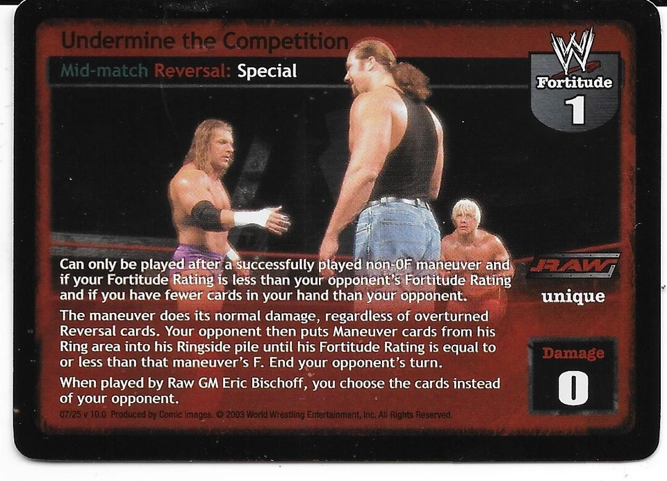 WWE RAW DEAL - FOIL Undermine the Competition Card *FREE SHIPPING* RAW Reversal - Image 1 of 1